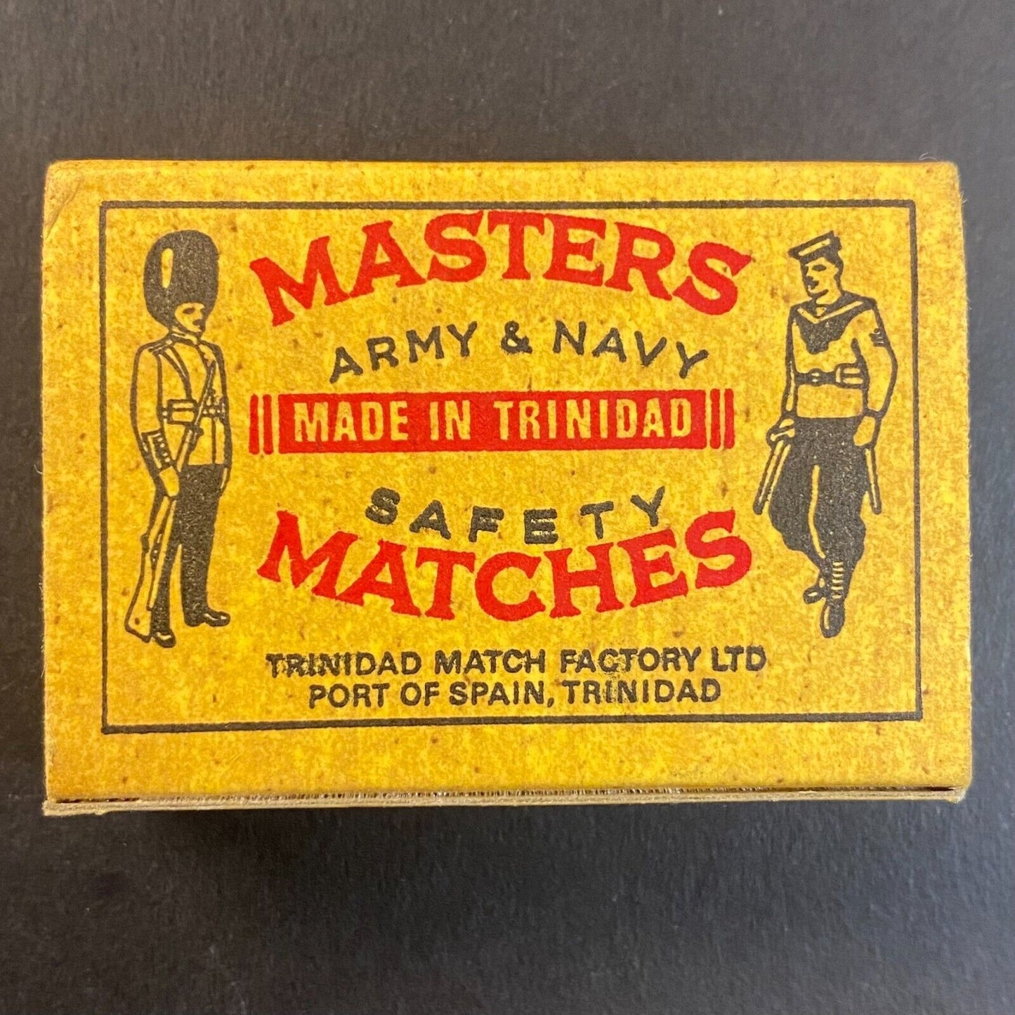 Masters Army Navy Trinidad Vintage Retro / Repro ? Matchbox Scarce VGC