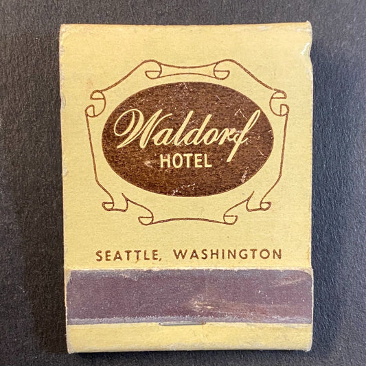 Waldorf Hotel Seattle, WA Near Full (-4) Matchbook c1950's-60's