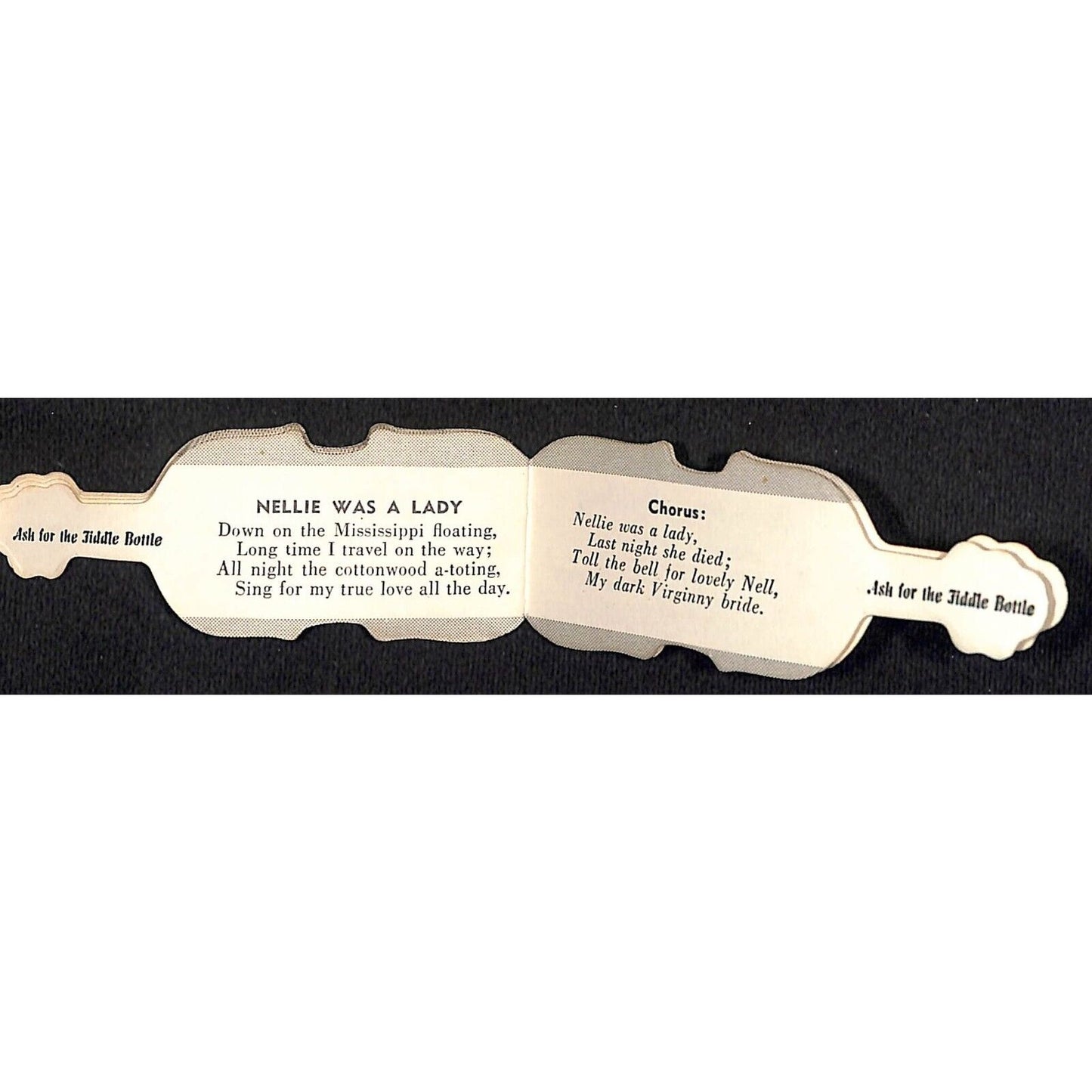 "Songs We Love to Sing" Stephen Foster Bardstown, KY 1937 Small Die Cut Booklet