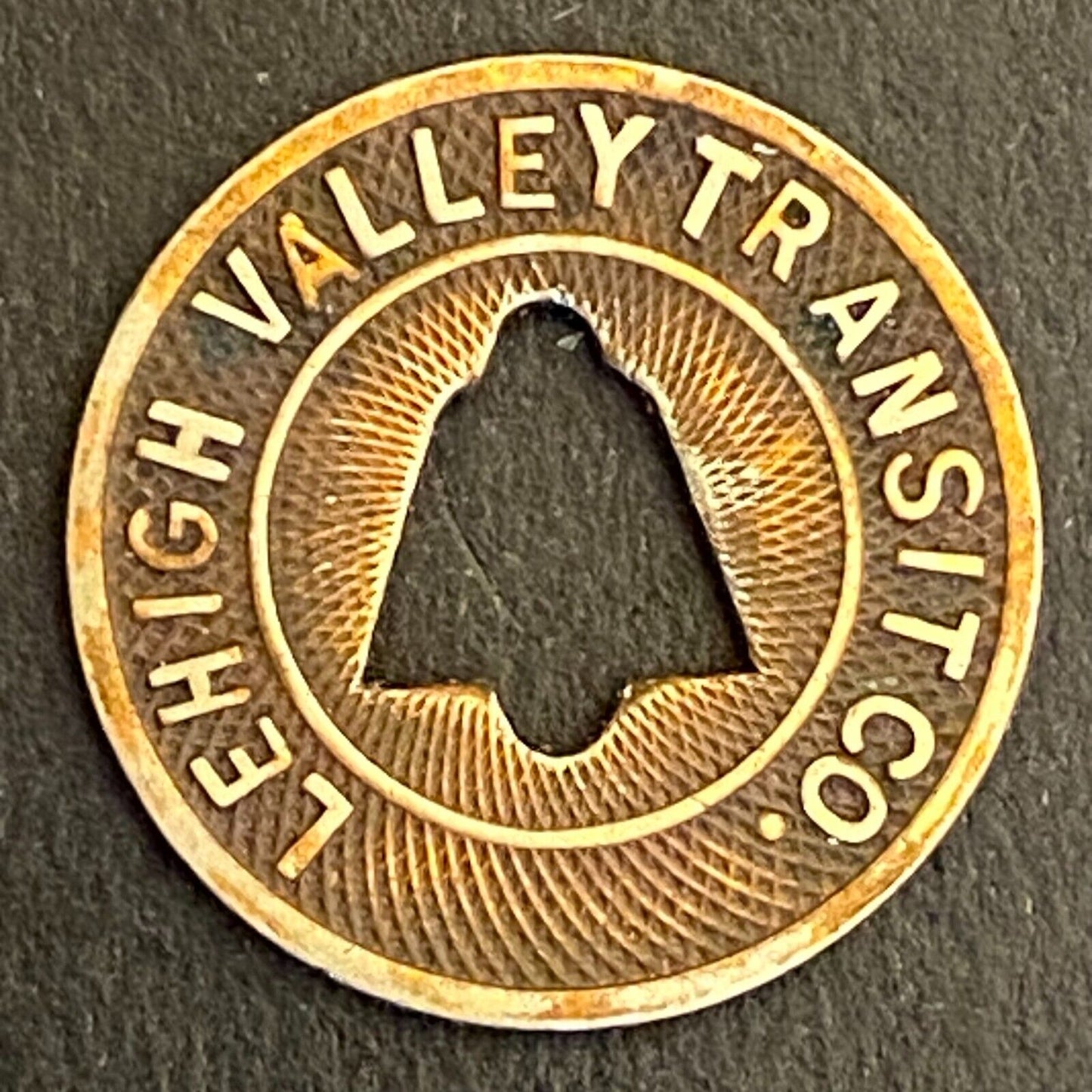 Lehigh Valley Transit Co (Allentown, PA) "Fare Check" Transit Token 16mm (#10)