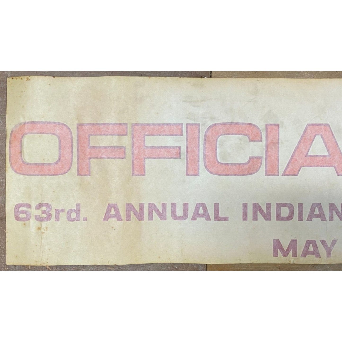63rd Indianapolis 500 May 27 1979 "Official Truck" Ford 3M Original Decal