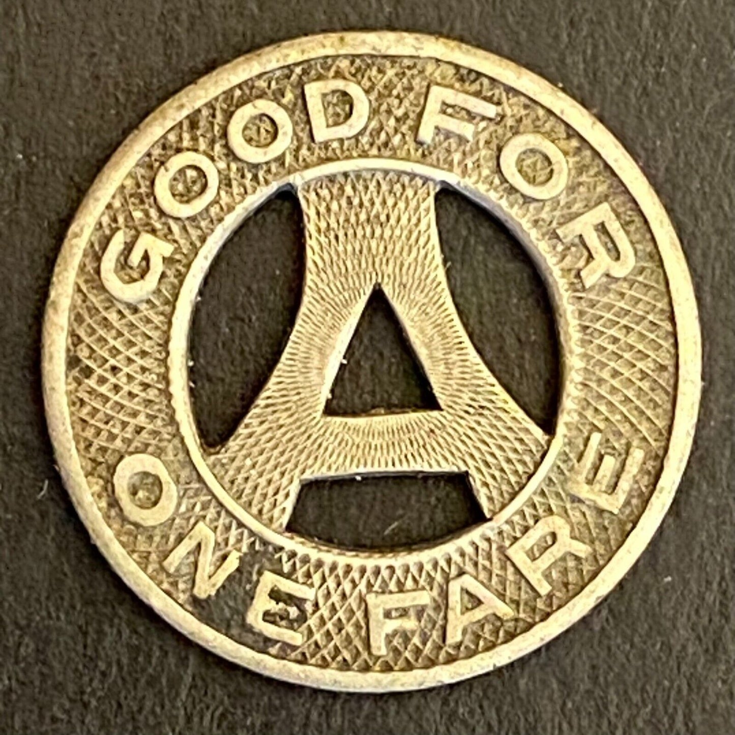 Amarillo Bus Co G/F One Fare Transit Token 16mm
