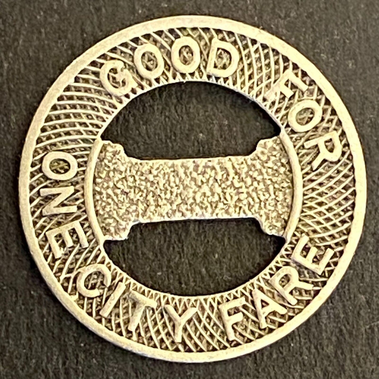 Int. RY. Co. Buffalo G/F One City Fare Transit Token 16mm (#1)