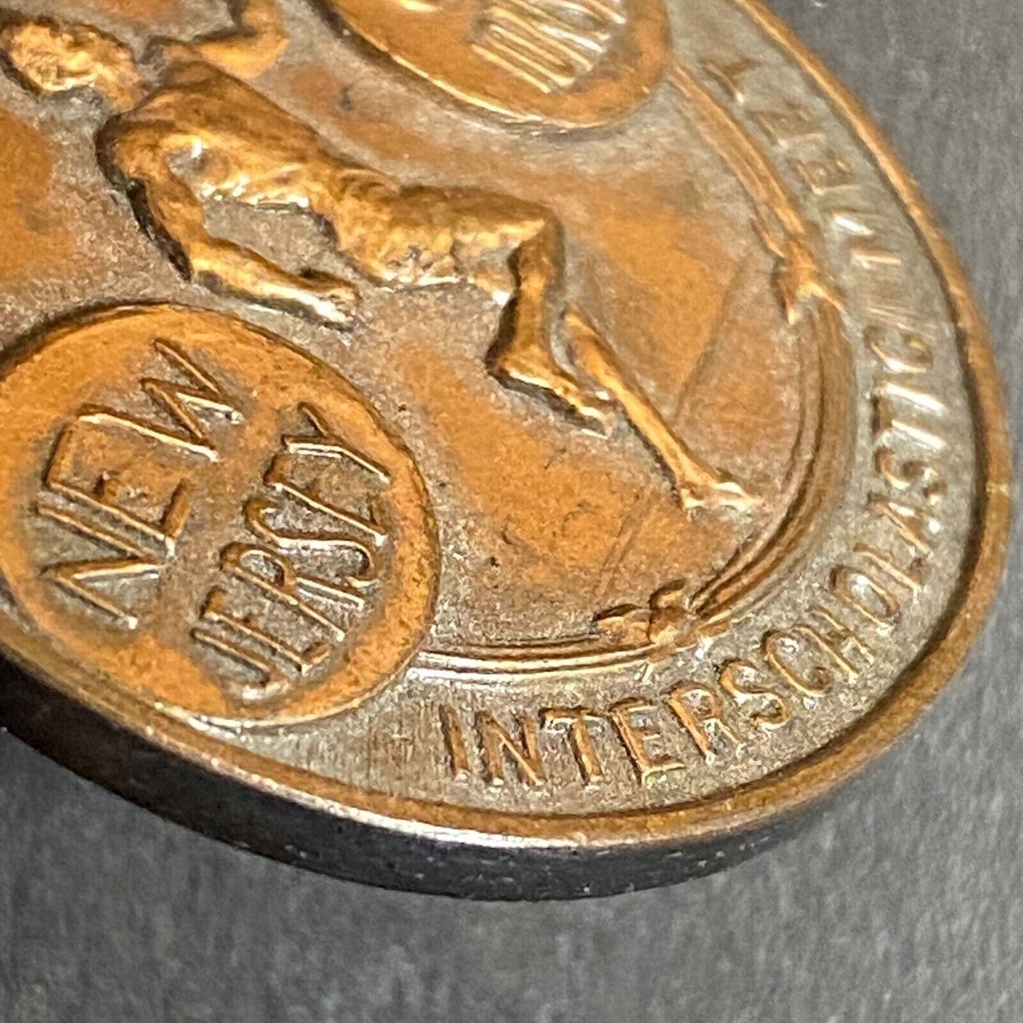 1928 St. Benedicts Prep. NJ Championship Interscholastic Medal Shot Put 34mm 18g