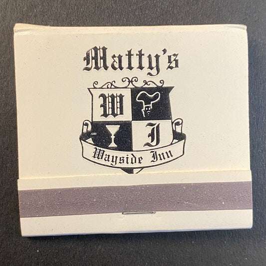 Matty's Wayside Inn Glenview, IL Full Matchbook c1960's-73 VGC