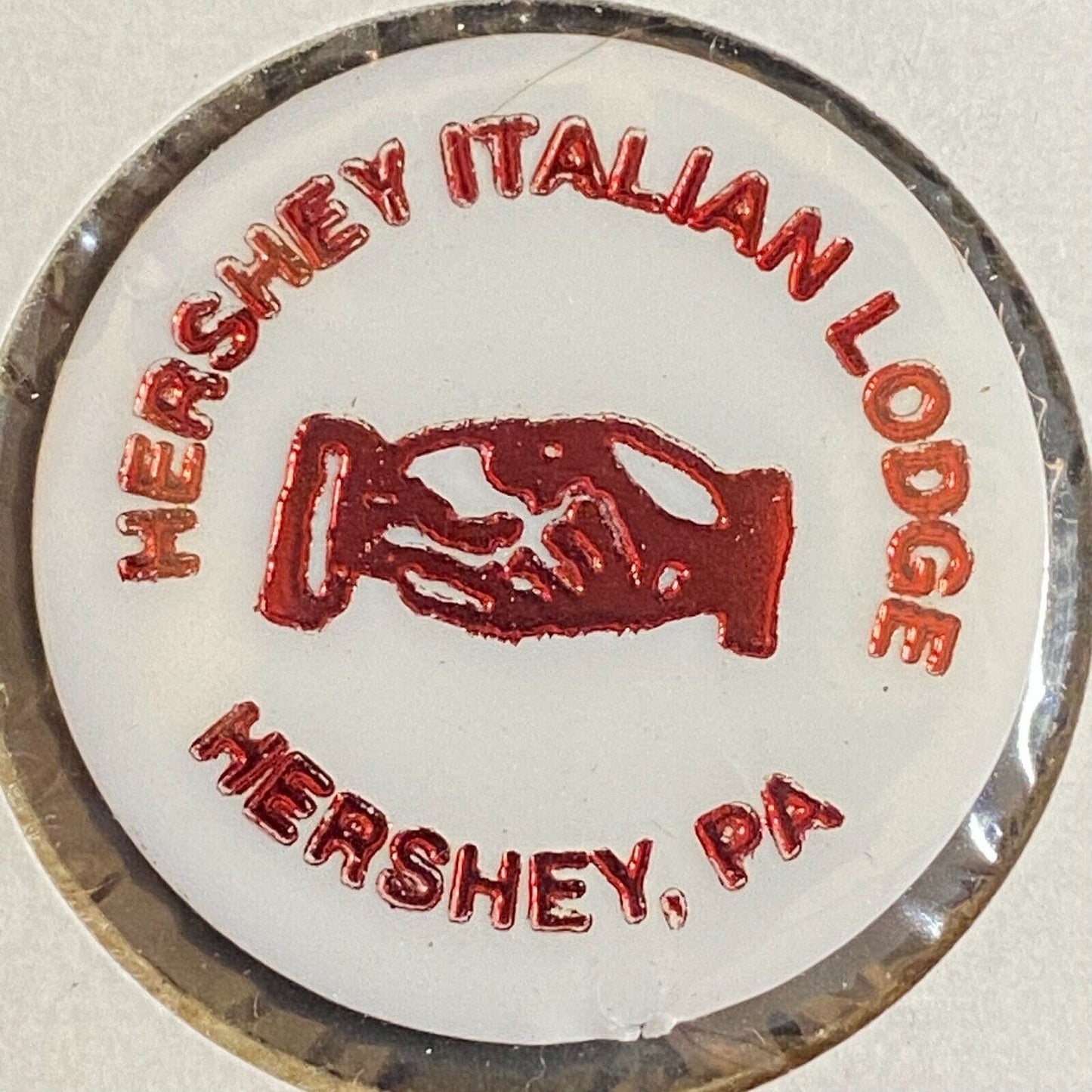 Hershey Italian Lodge Hershey, PA c1970-80's Plastic "G/F One Bottle Beer" Token