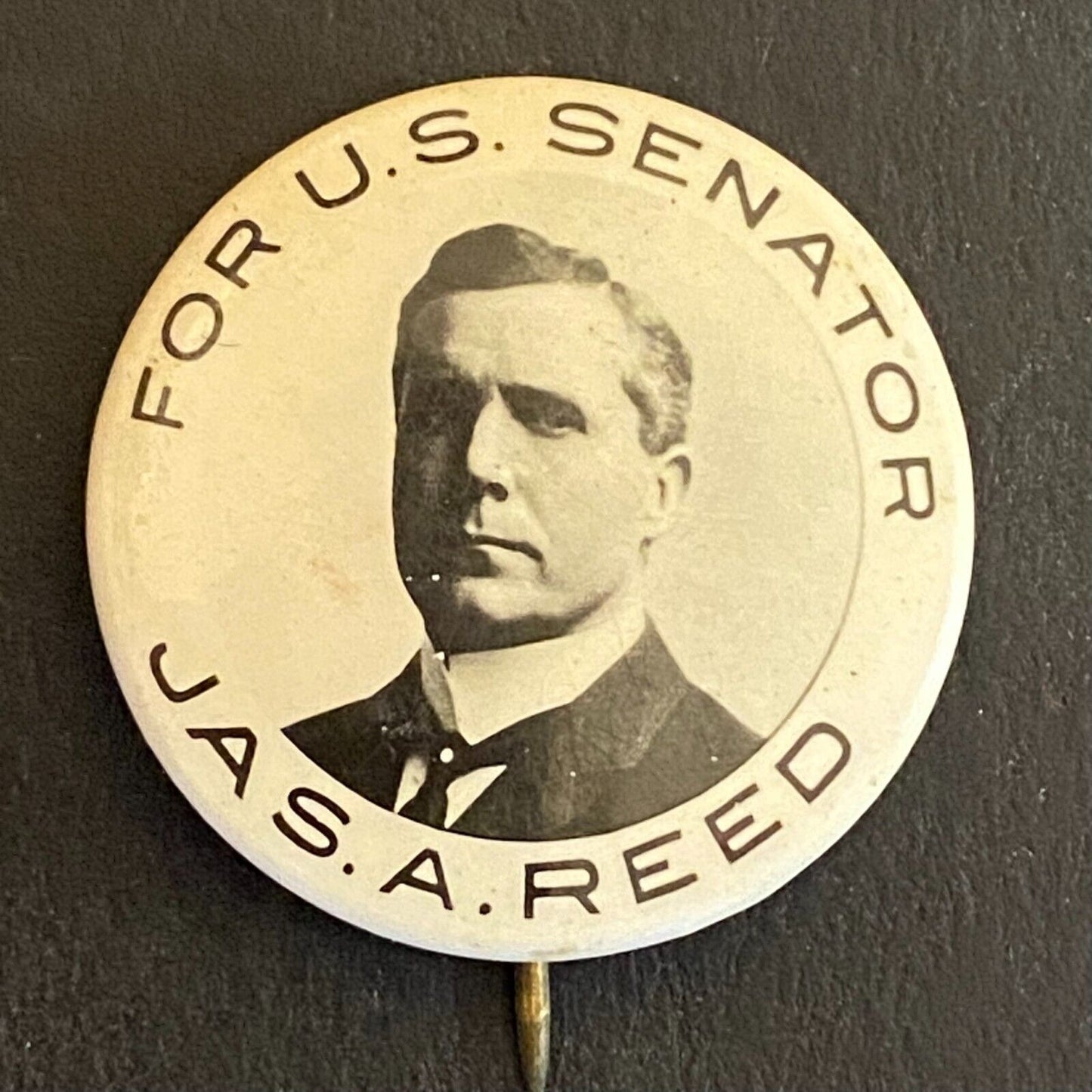 James A. Reed for U.S Senator Celluloid Pinback 3/4" Scarce c1910 VGC Scarce