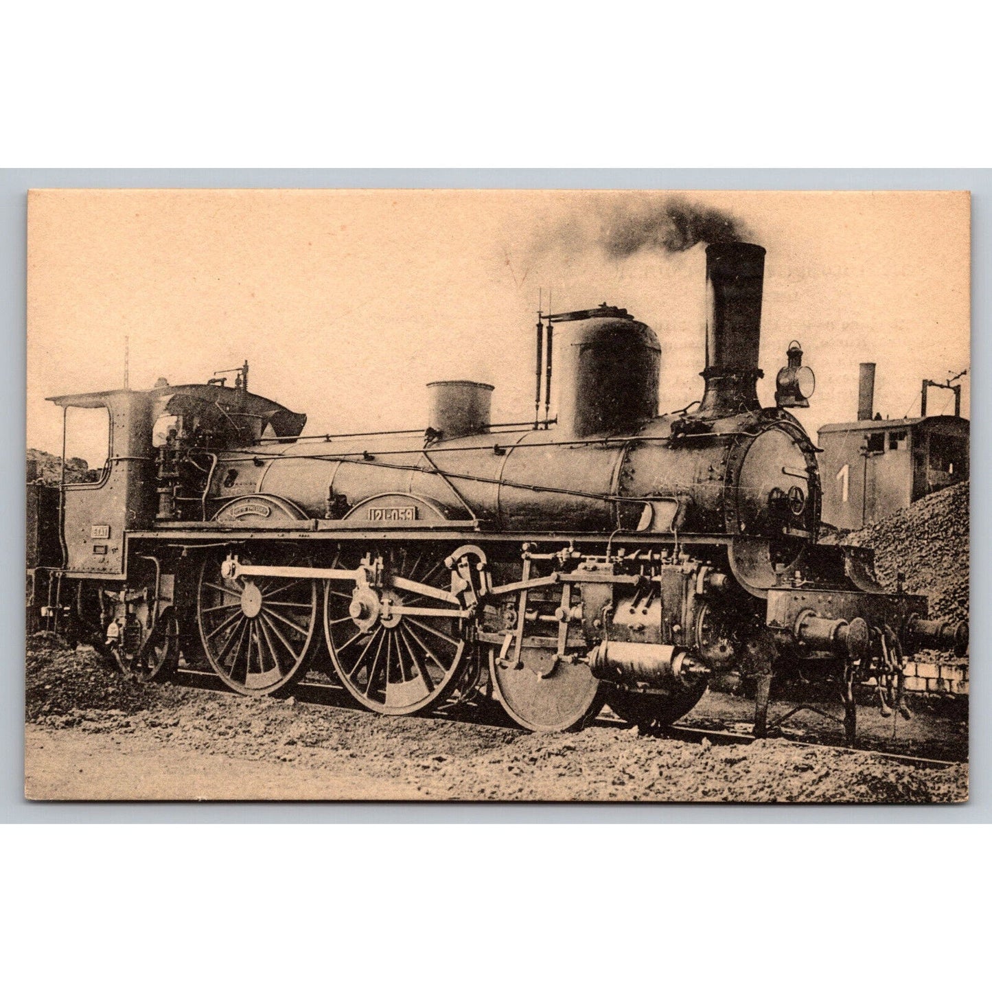 French Railroad RPPC* Postcard Machine 121 C 059 Series 121C 051-069 c1900 H.M.P