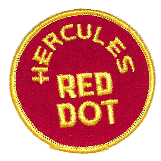 Hercules Red Dot (Powders Gunpowder) 3" Vintage Emb. Patch c1970's-80s VGC