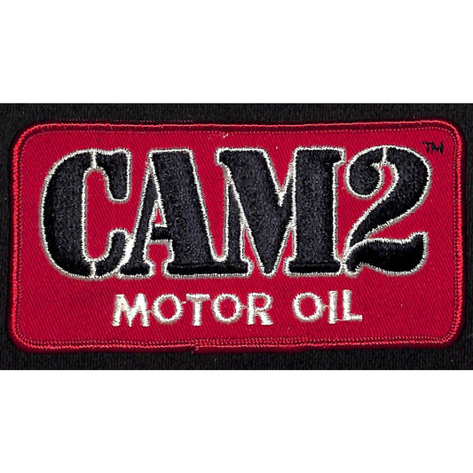 CAM2 Motor Oil Embroidered Patch Auto Racing c1975-85 2 3/8" x 4 3/4" VGC