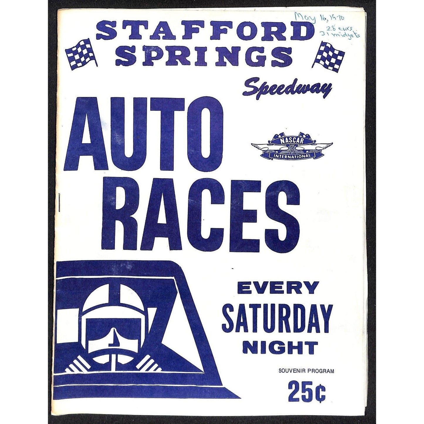 Stafford Springs Speedway Auto Races 1970 NASCAR Program 12pp* Scarce