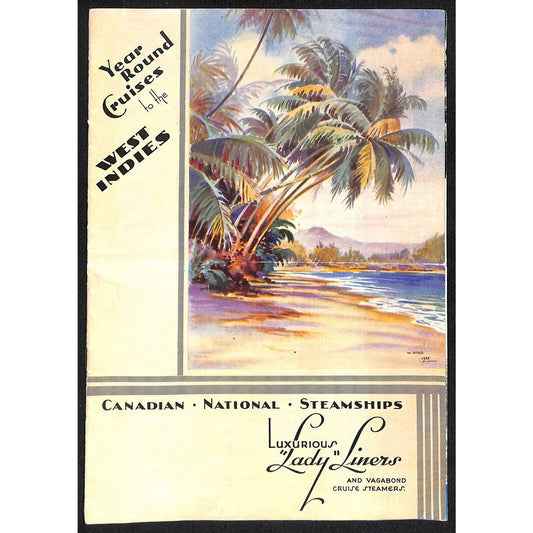 Canadian National Steamships 1937 West Indies Cruises Brochure 19pp