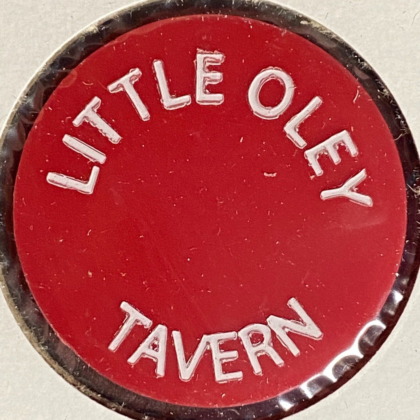 Boyertown, PA Little Oley Tavern / Beef & Beer Plastic Token Red