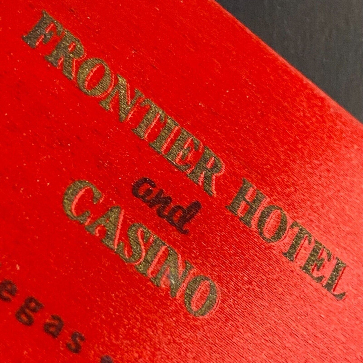 Frontier Hotel and Casino Cabaret c1965-73 Full Matchbook w/ Specialty Surface*