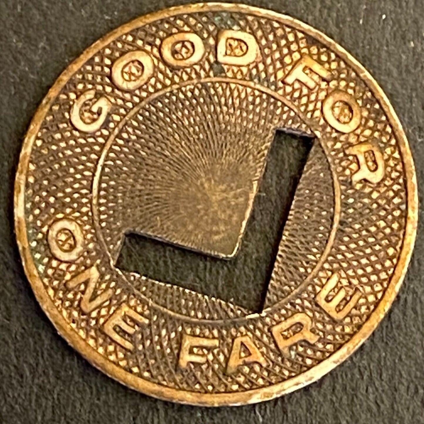 Lima City Lines (Ohio) G/F One Fare Transit Token 16mm (#1)