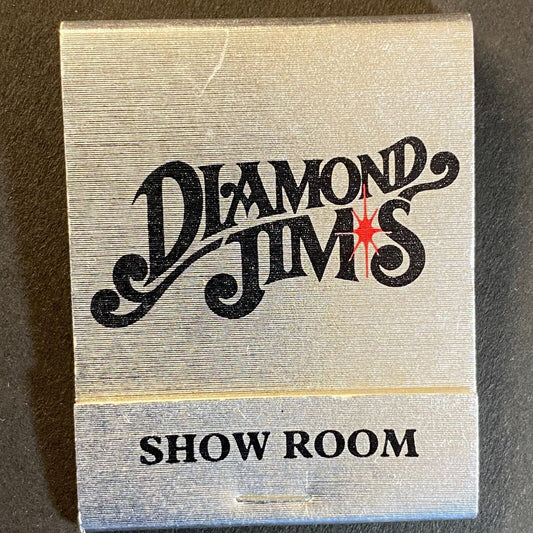 Diamond Jim's Show Room Charleston, WV Full Matchbook c1974-80's Scarce