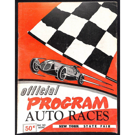 New York State Fair Auto Racing Program Stock Car Sept. 1957 20pp Scarce