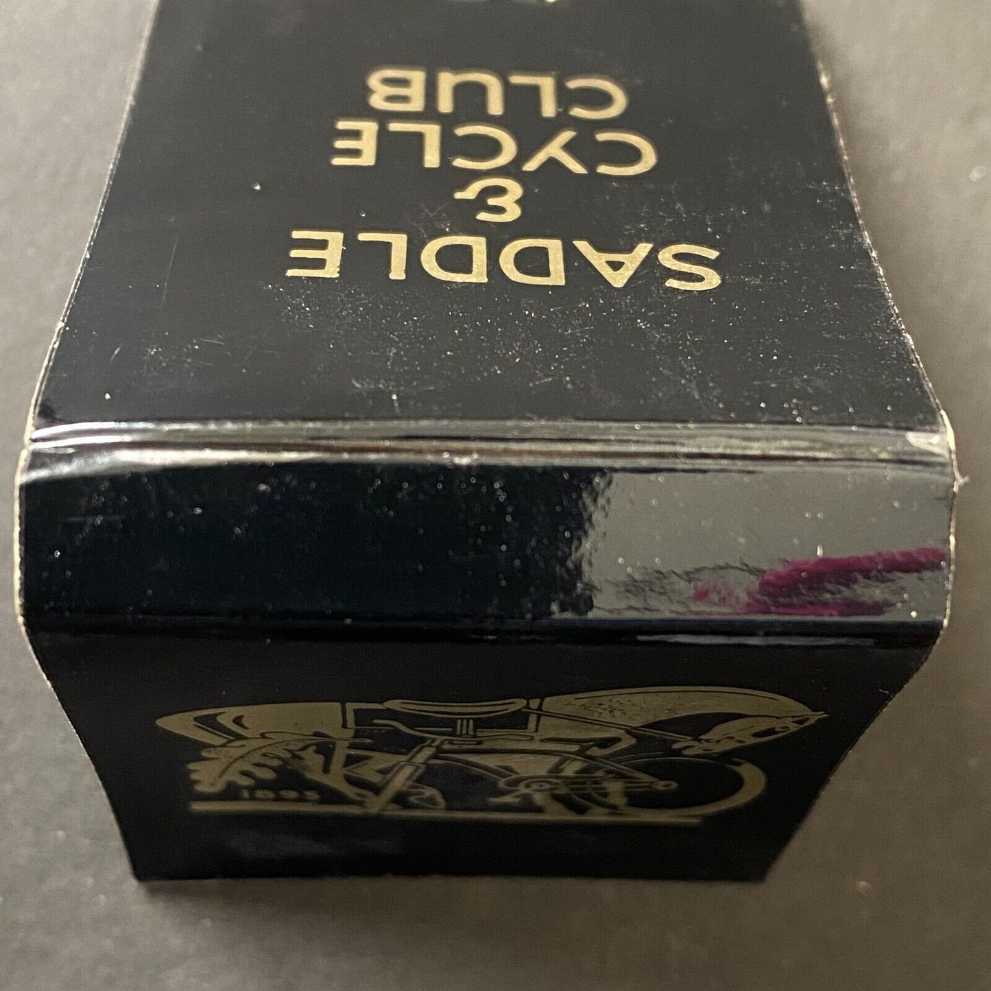 "Saddle & Cycle Club" Chicago Full Matchbook c1960's-74 w/ Gold Foil & Tips