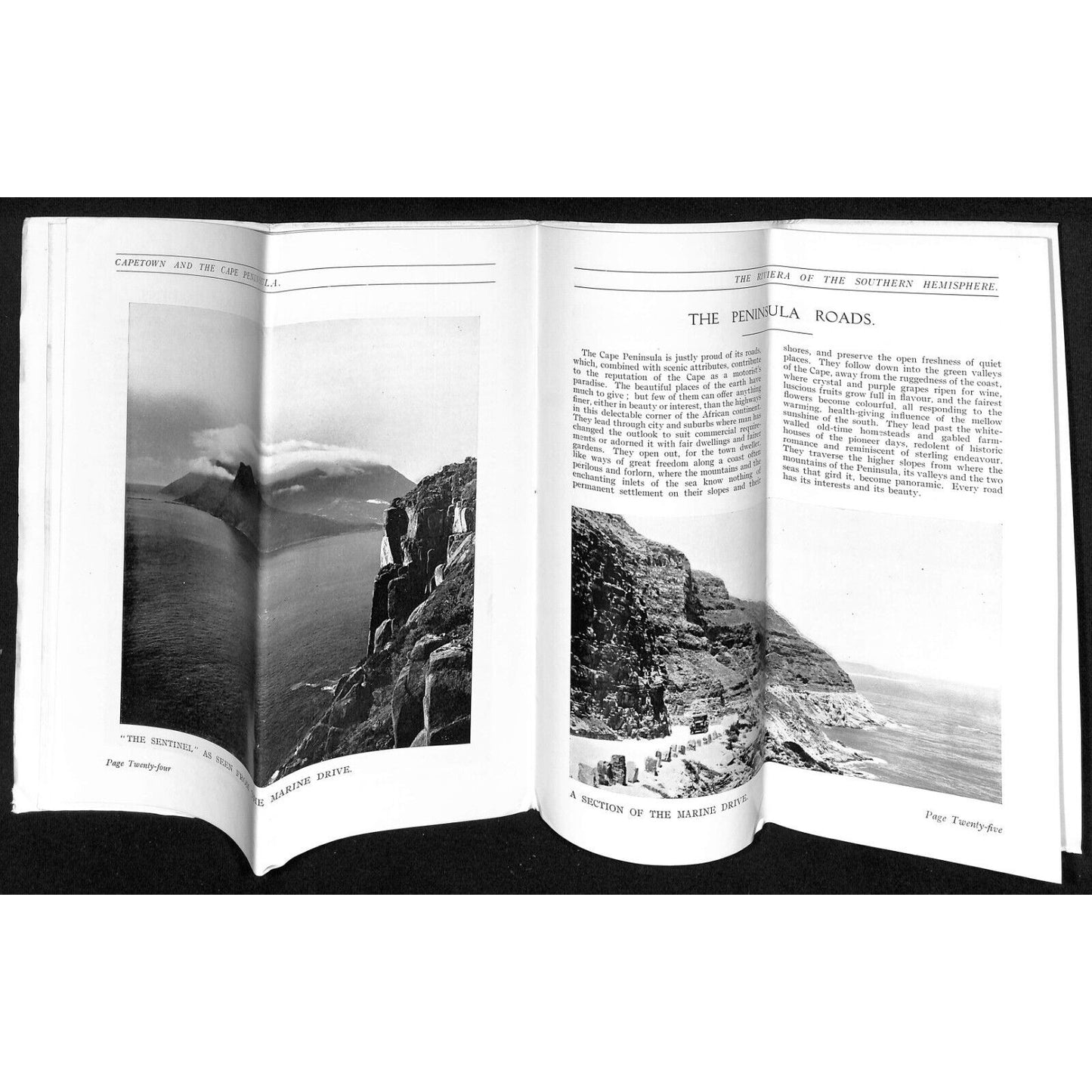 1930 Capetown & The Cape Peninsula Pictorial Travel Brochure w/ RR Map 32pp
