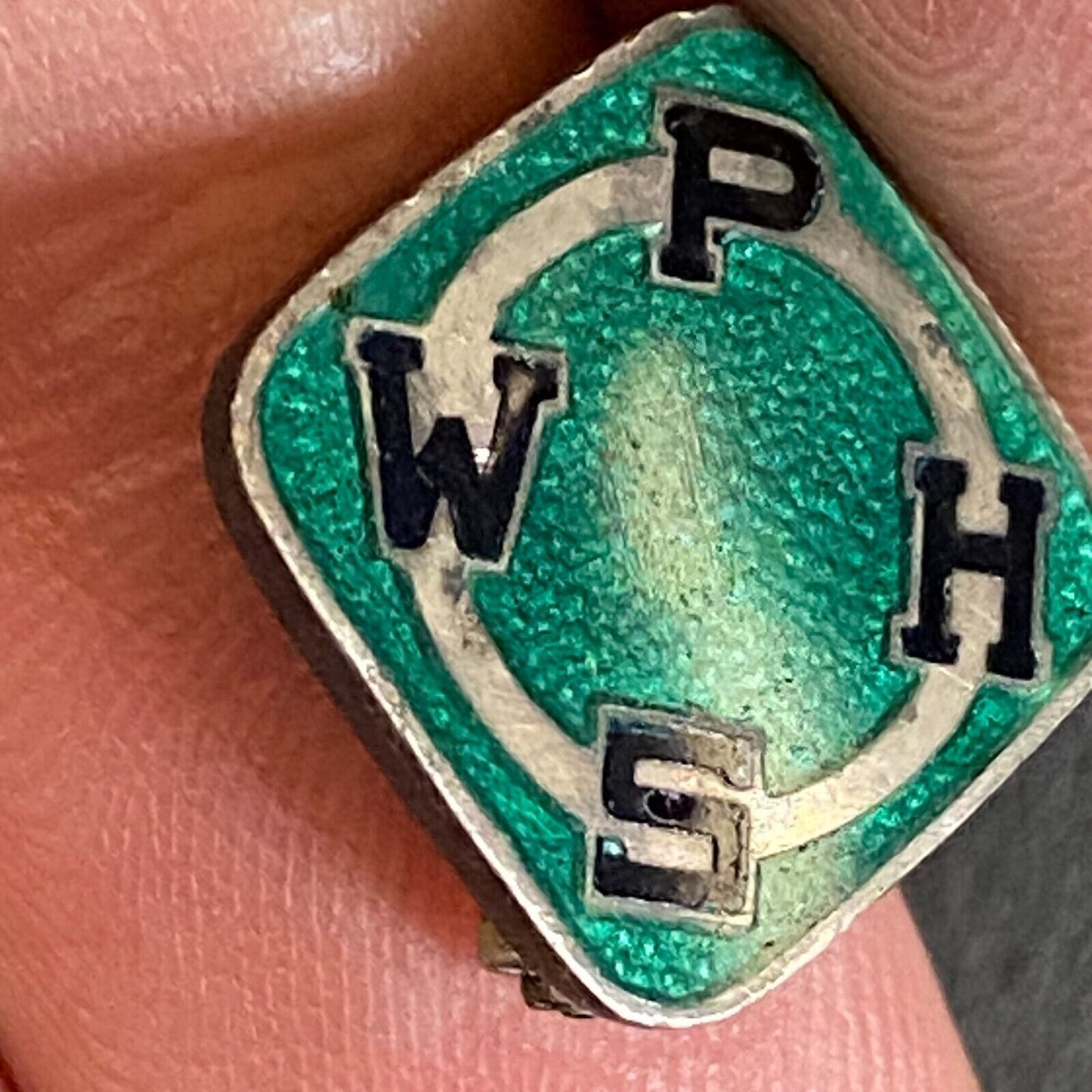 WPHS (High School ?) Color Enameled Lapel Pin c1920's-40's 12.5mm