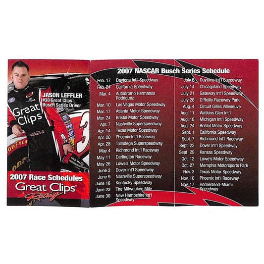 2007 NASCAR Great Clips Racing / Nextel Cup Schedules VGC NOS
