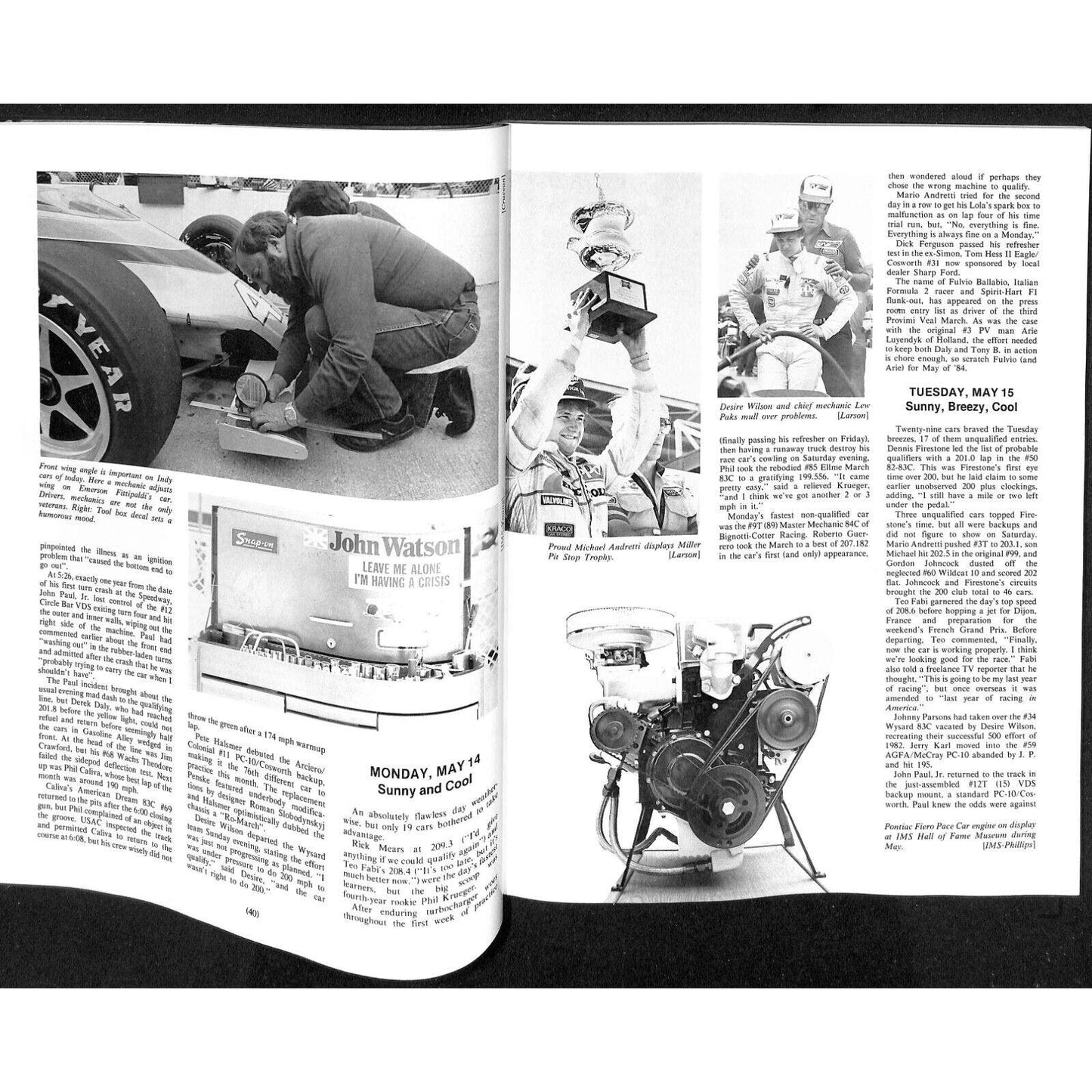 1984 Hungness Indianapolis 500 Yearbook Racing VGC 223pp 1lb 6oz
