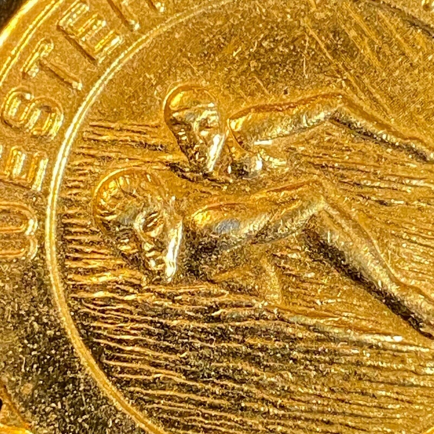 1977 Western Conference "200 Free" Swimming Award Medal 35mm 19g VGC