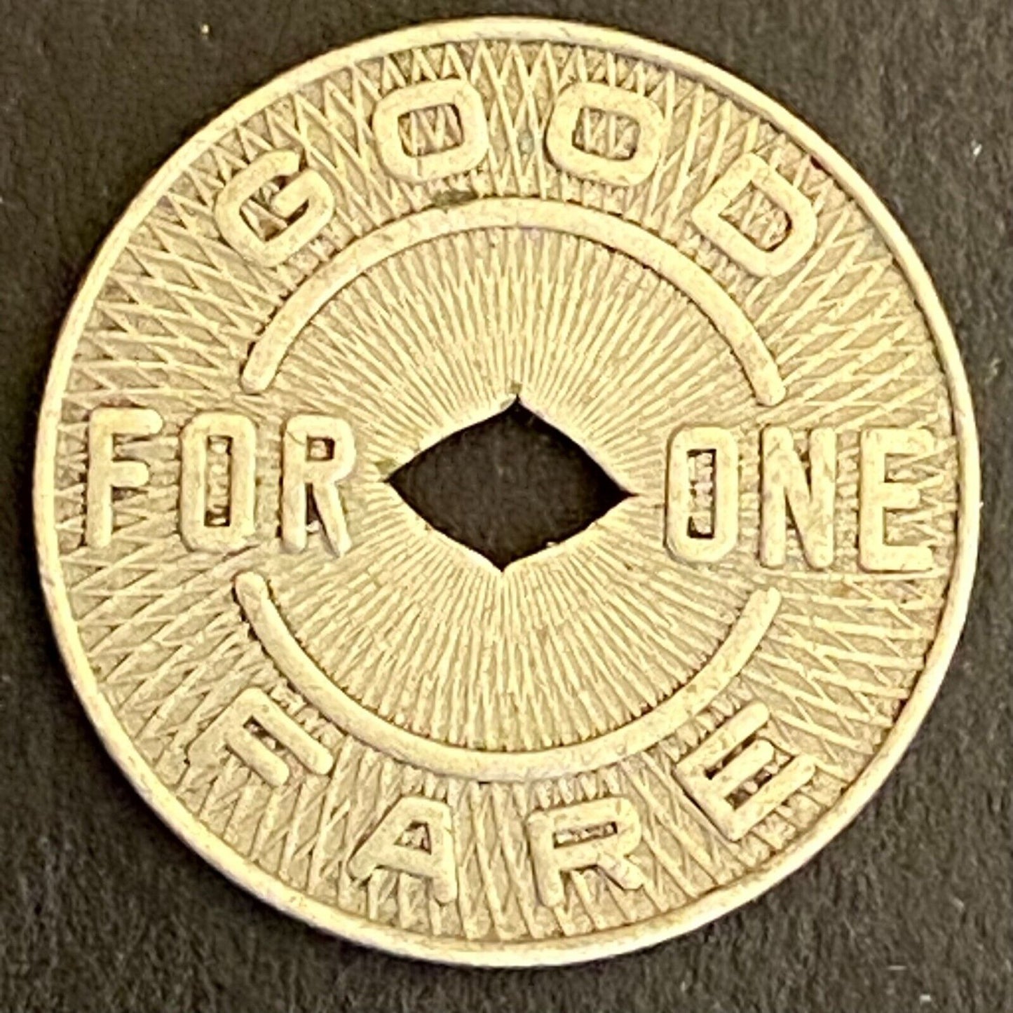 Portland Traction Co G/F One Fare Transit Token 16mm (#1)