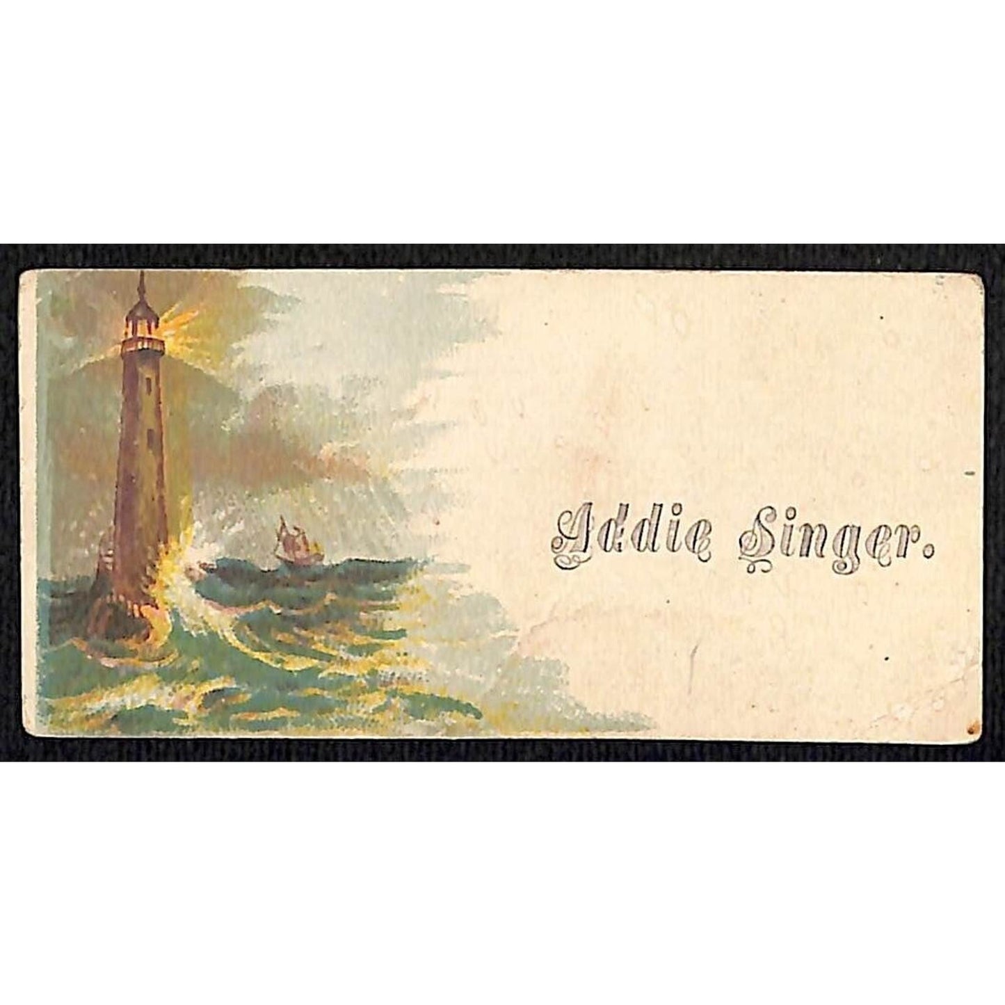 "Addie Singer" Victorian Calling Greeting Card - Lighthouse