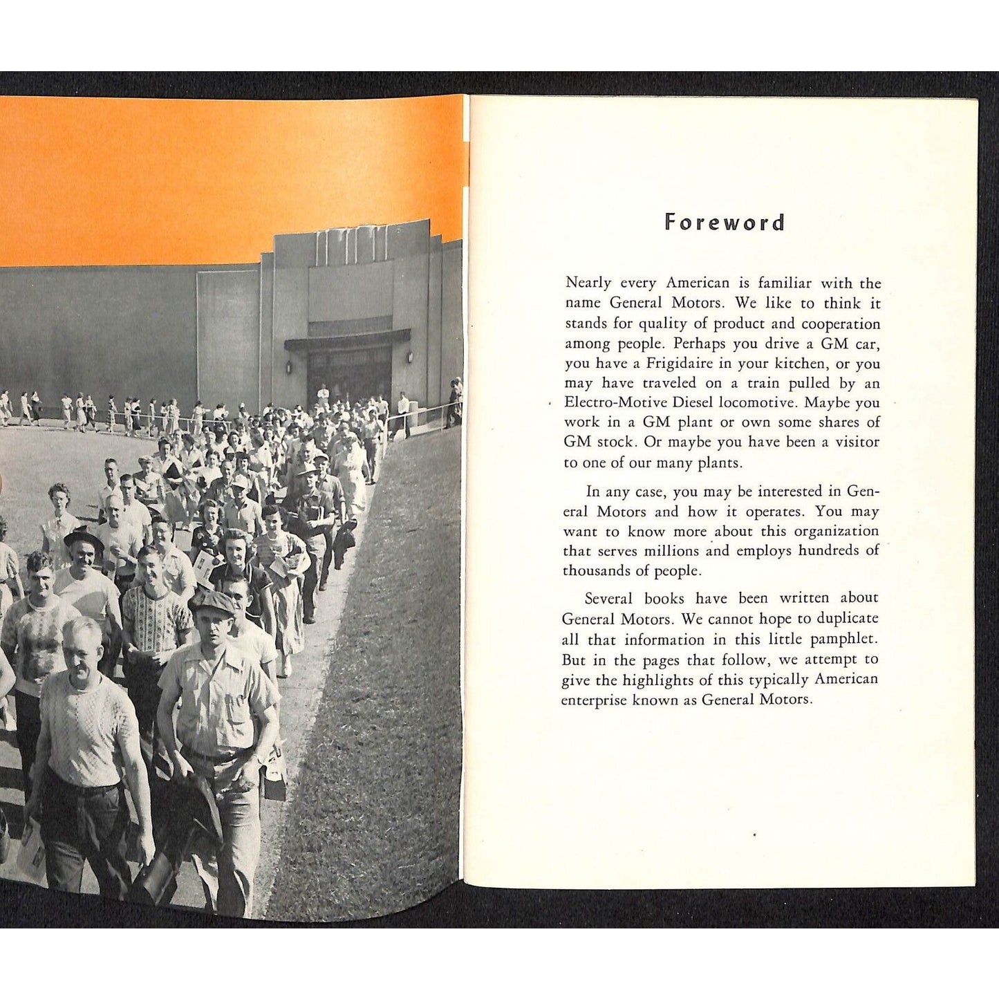 General Motors 1950 "A Look Inside GM General Motors" Booklet 27pp VGC