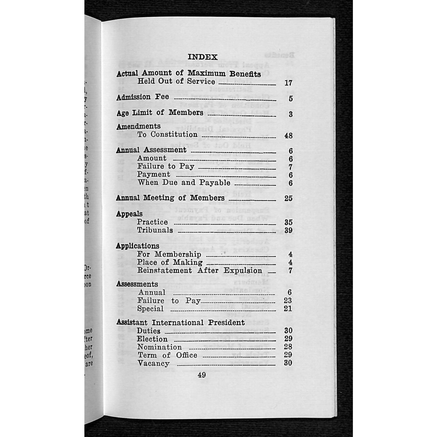 1943 Brotherhood's Relief and Compensation Fund BRCF Railroad Booklet 57pp VGC