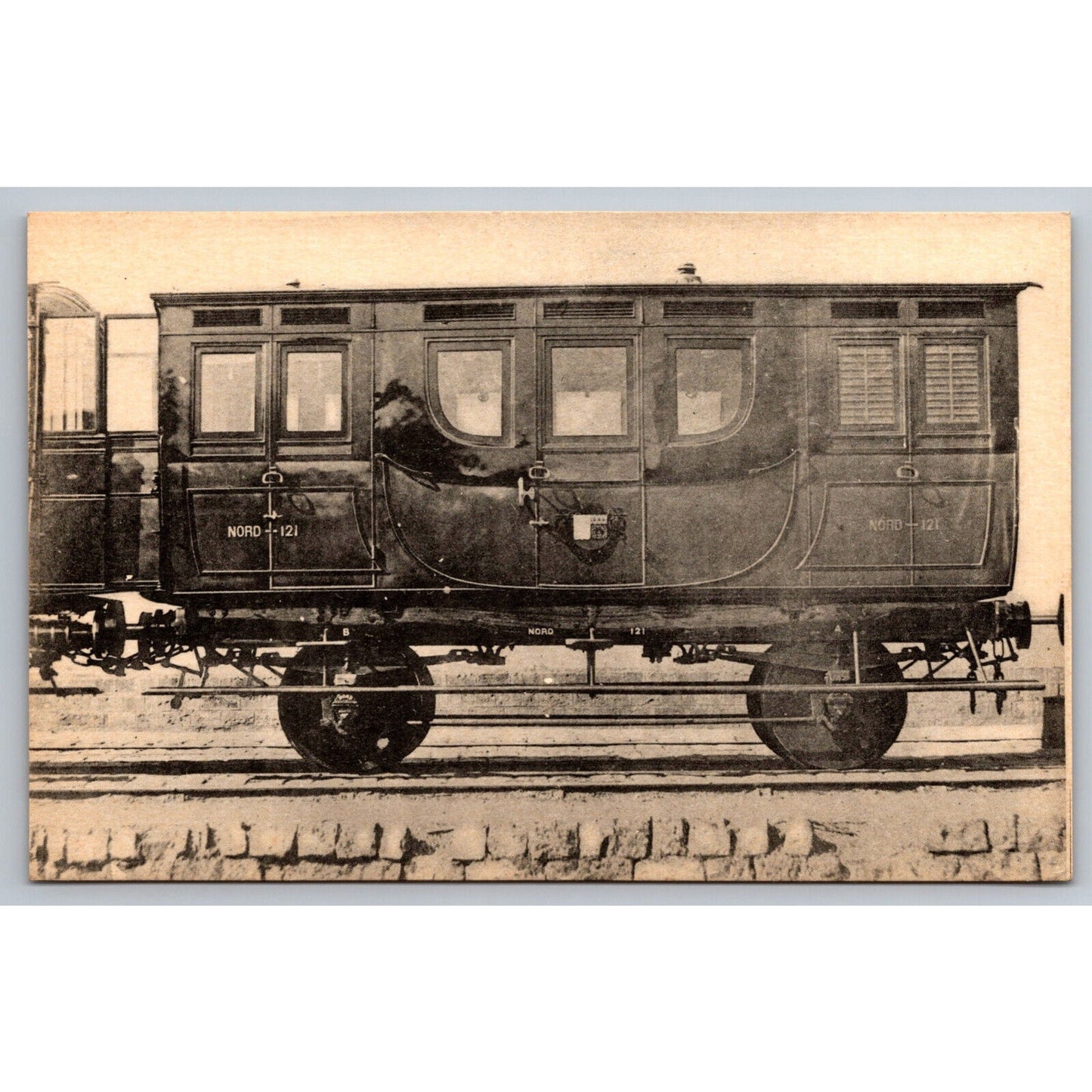 French Railroad RPPC* Postcard Wagon Salon Nord 121 c1900 H.M.P.
