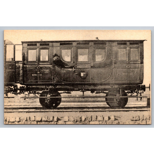 French Railroad RPPC* Postcard Wagon Salon Nord 121 c1900 H.M.P.