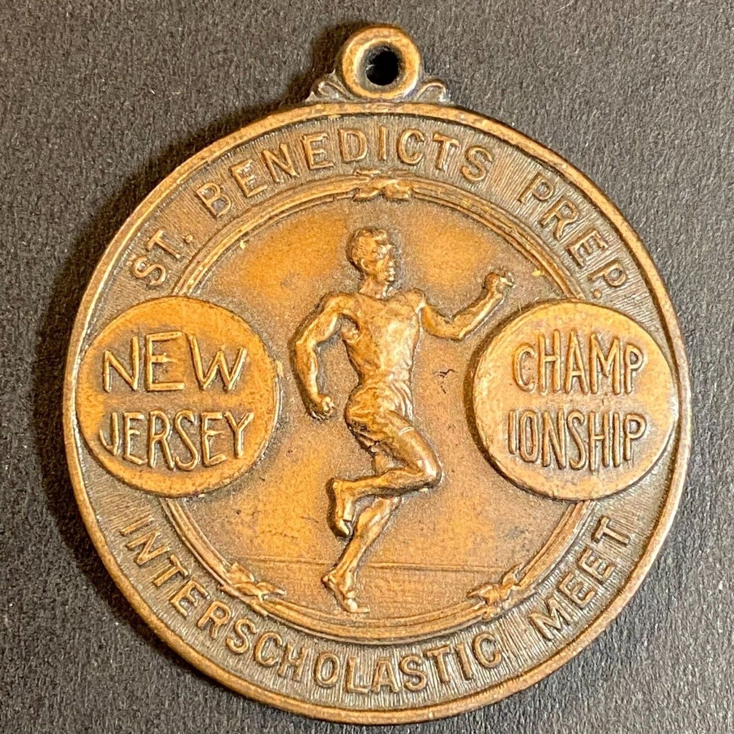 1928 St. Benedicts Prep. NJ Championship Interscholastic Medal Shot Put 34mm 18g