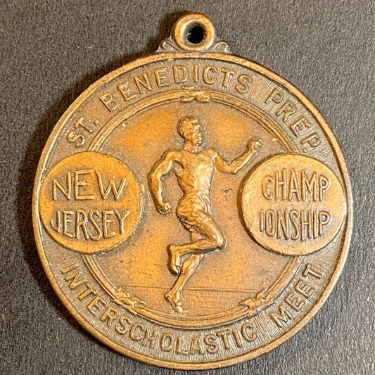 1928 St. Benedicts Prep. NJ Championship Interscholastic Medal Shot Put 34mm 18g