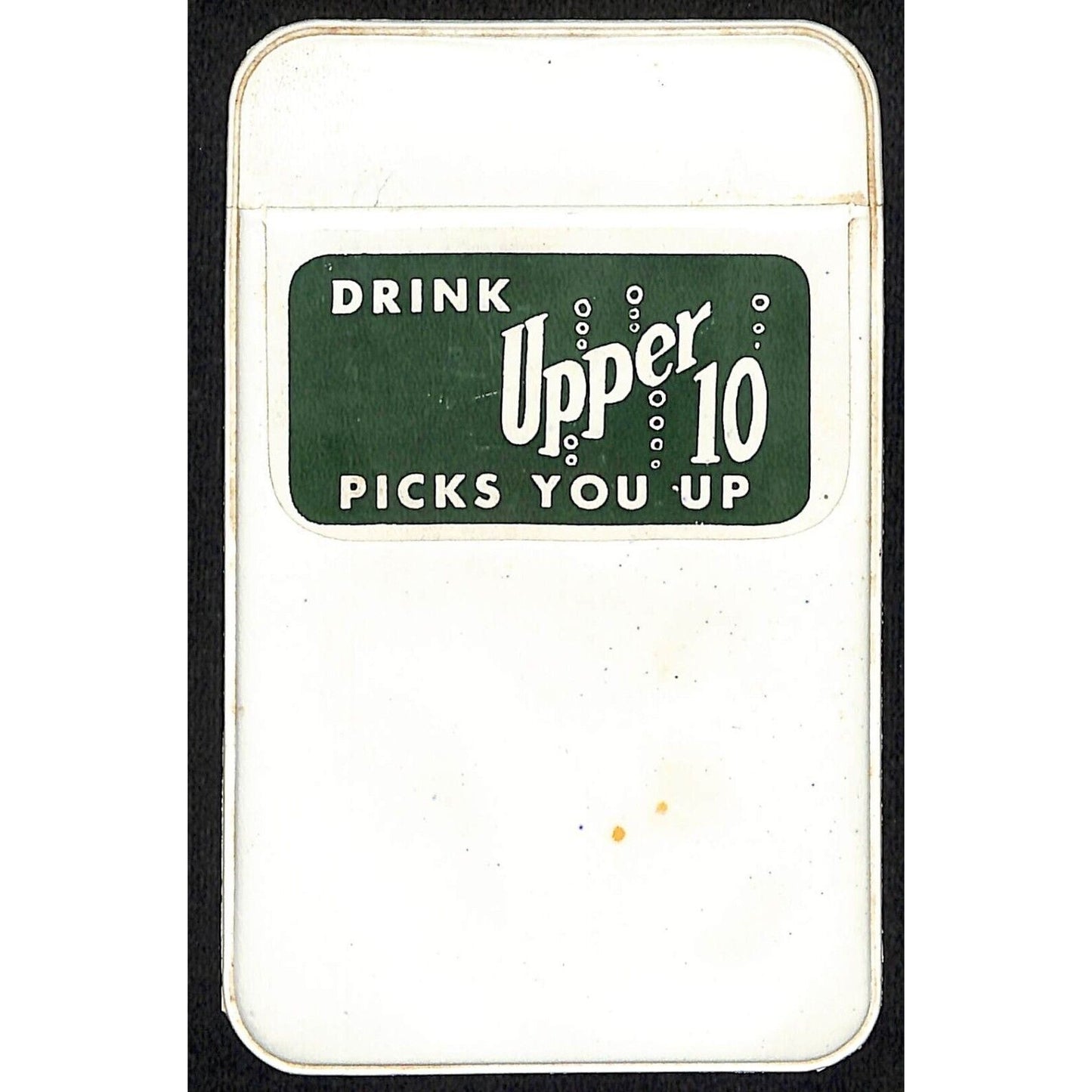 Vintage Plastic Pocket Protector "Drink Upper 10 - Picks You Up" VGC