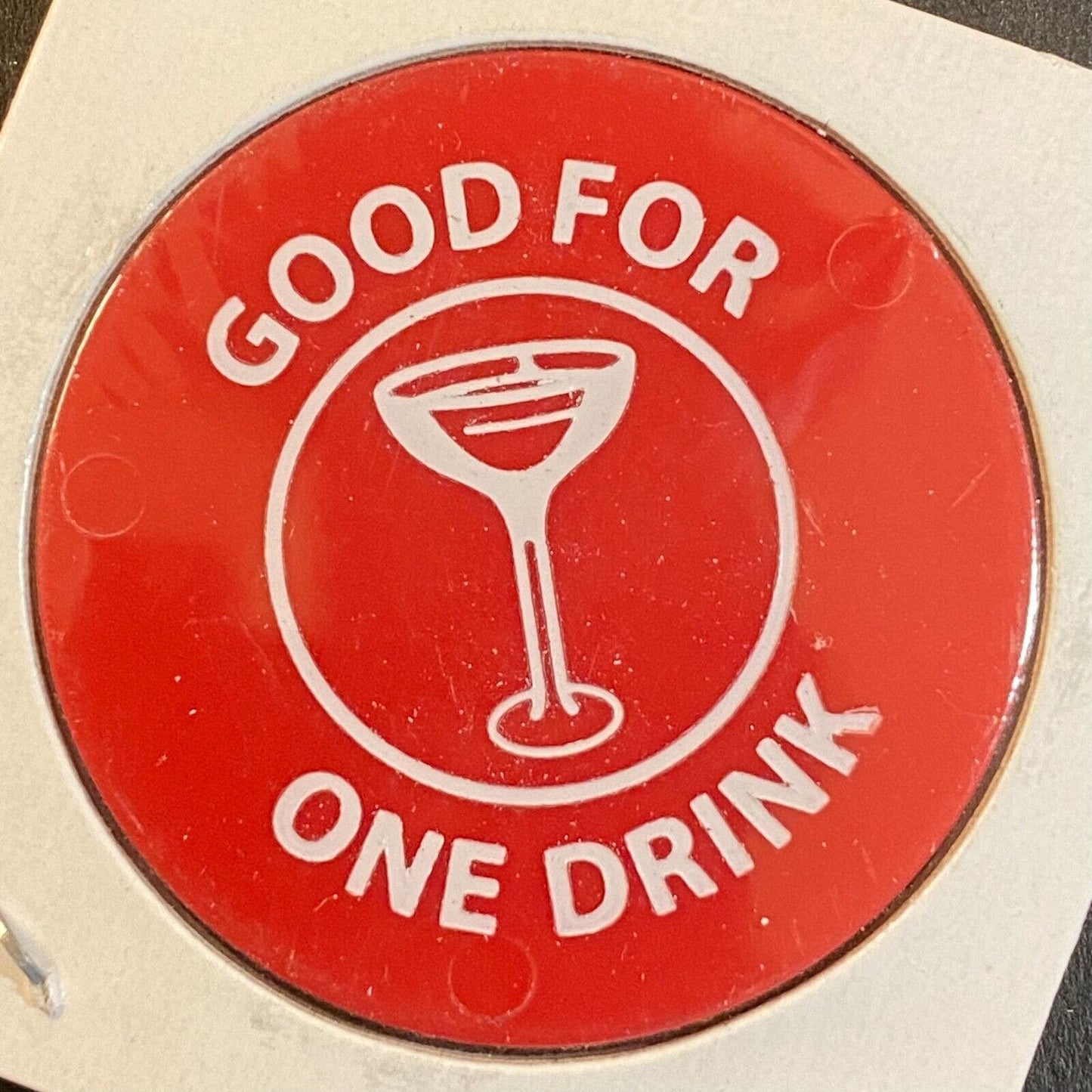 Holmes, PA "Walt's Red Rose Cafe" Plastic c2011 "Good for One Drink" Token