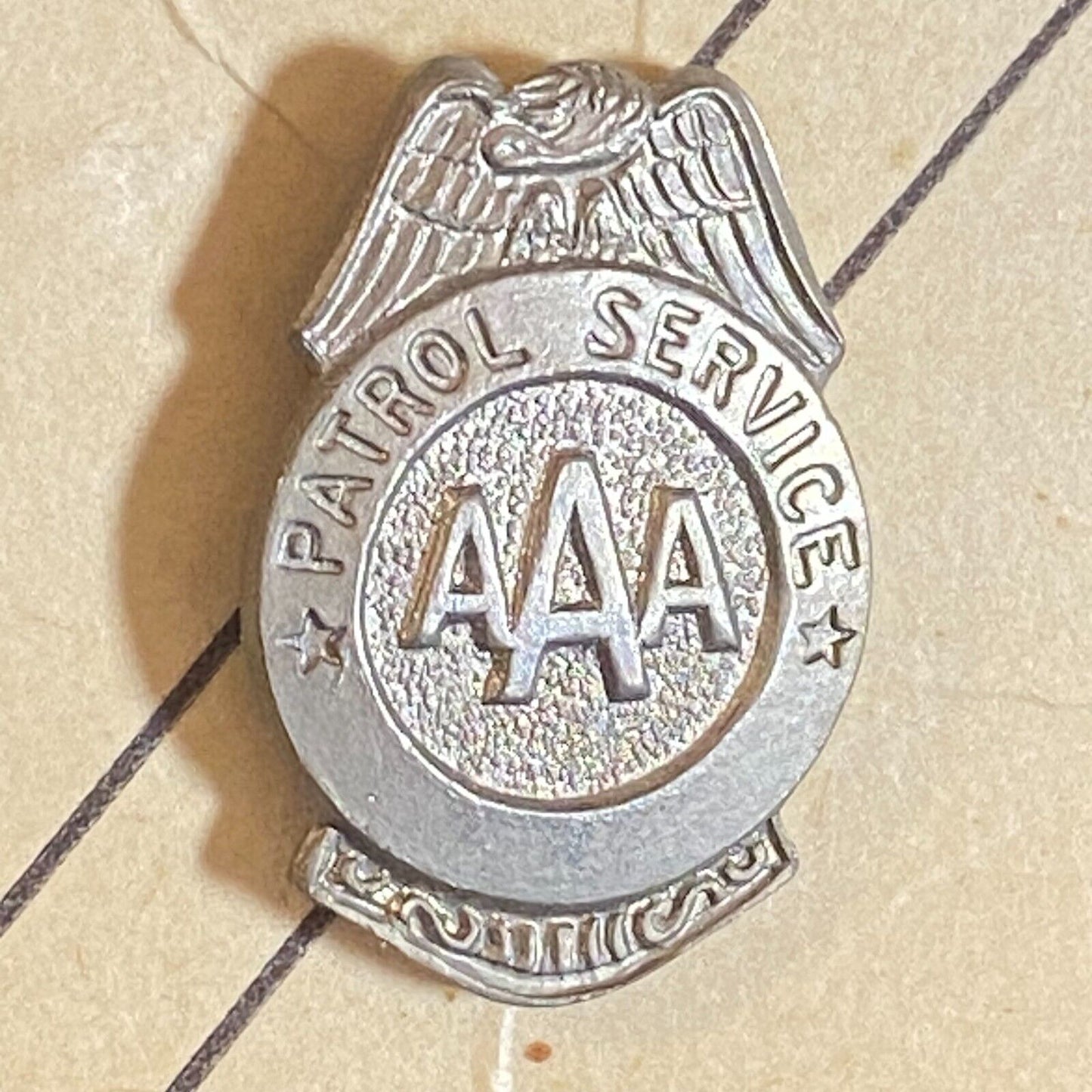 AAA Patrol Service Award Lapel Pin - On Card c1950's 17mm