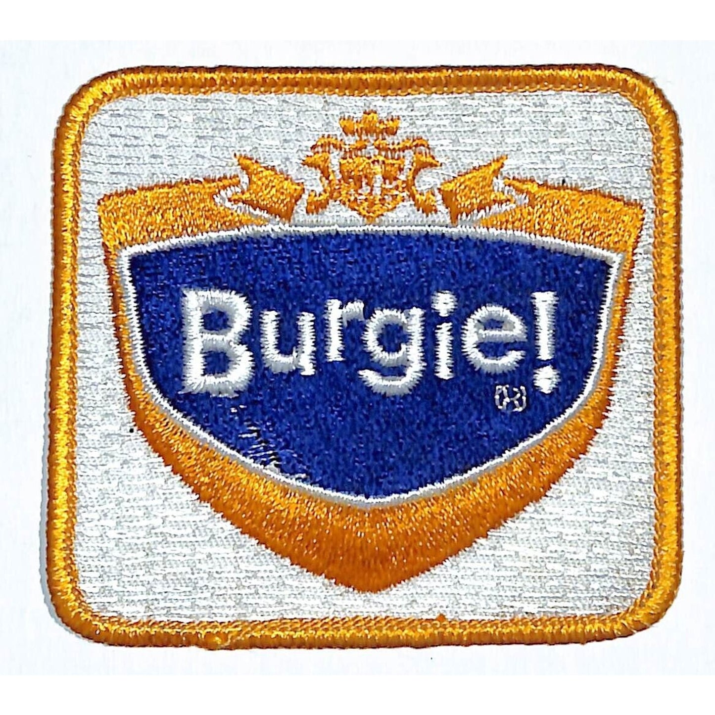 Burgie! Beer Patch Vintage Embroidered 3" x 3 1/4" VGC NOS c1975-85