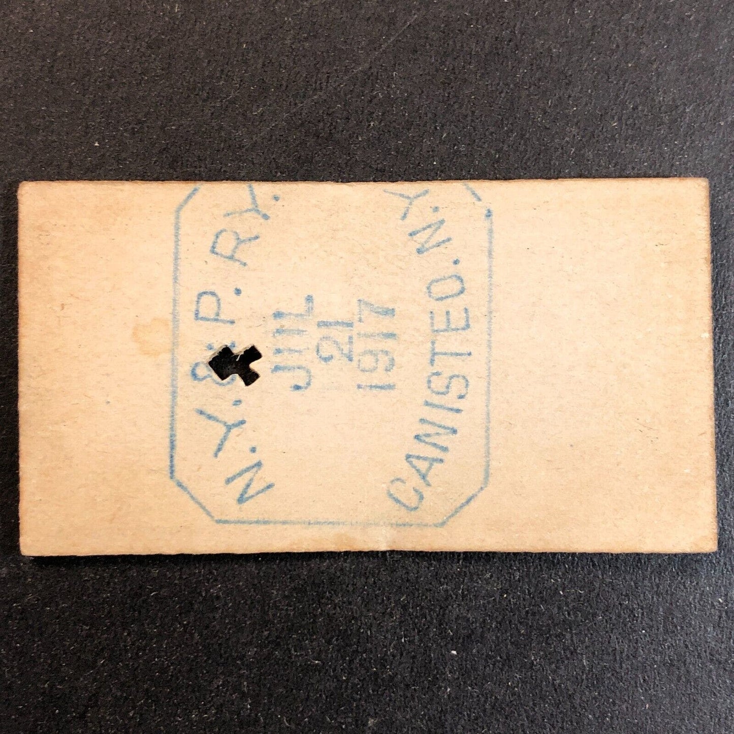 New York & Pennsylvania Railroad July 21 1917 Norton Hollow Ticket #3398 Scarce