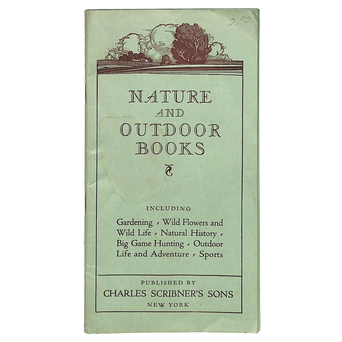c1925-35 Charles Scribner's Sons "Nature and Outdoor Books" Catalog 32pp Scarce