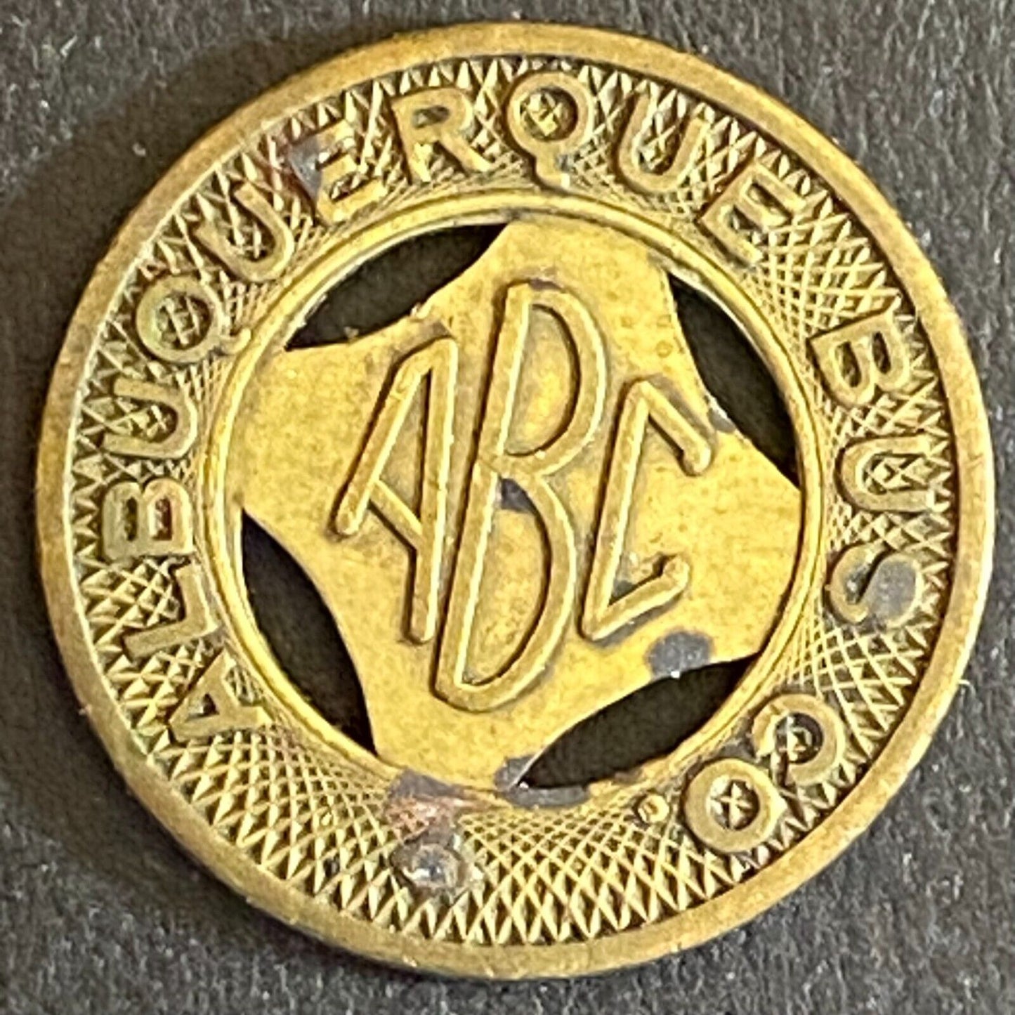 Albuquerque Bus Co. "ABC" Health Country Transit Token 16mm (#3)