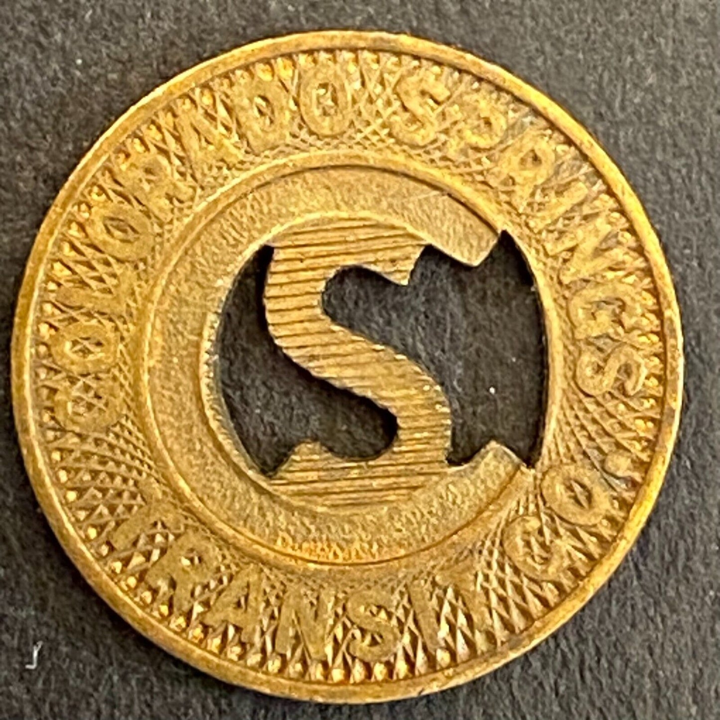 Colorado Springs Transit Co. G/F One Fare Transit Token 16mm (#7)