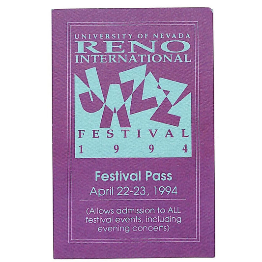 1994 University of Nevada Reno International Jazz Festival Pass