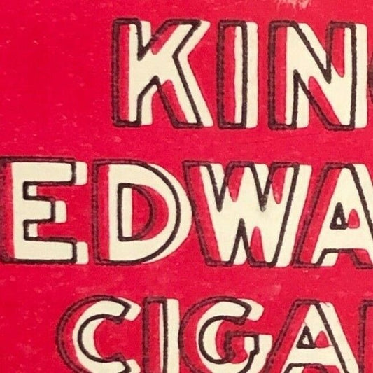 King Edward Cigars c1970's Full Matchbook "Smoke 'M - Relax Enjoy"
