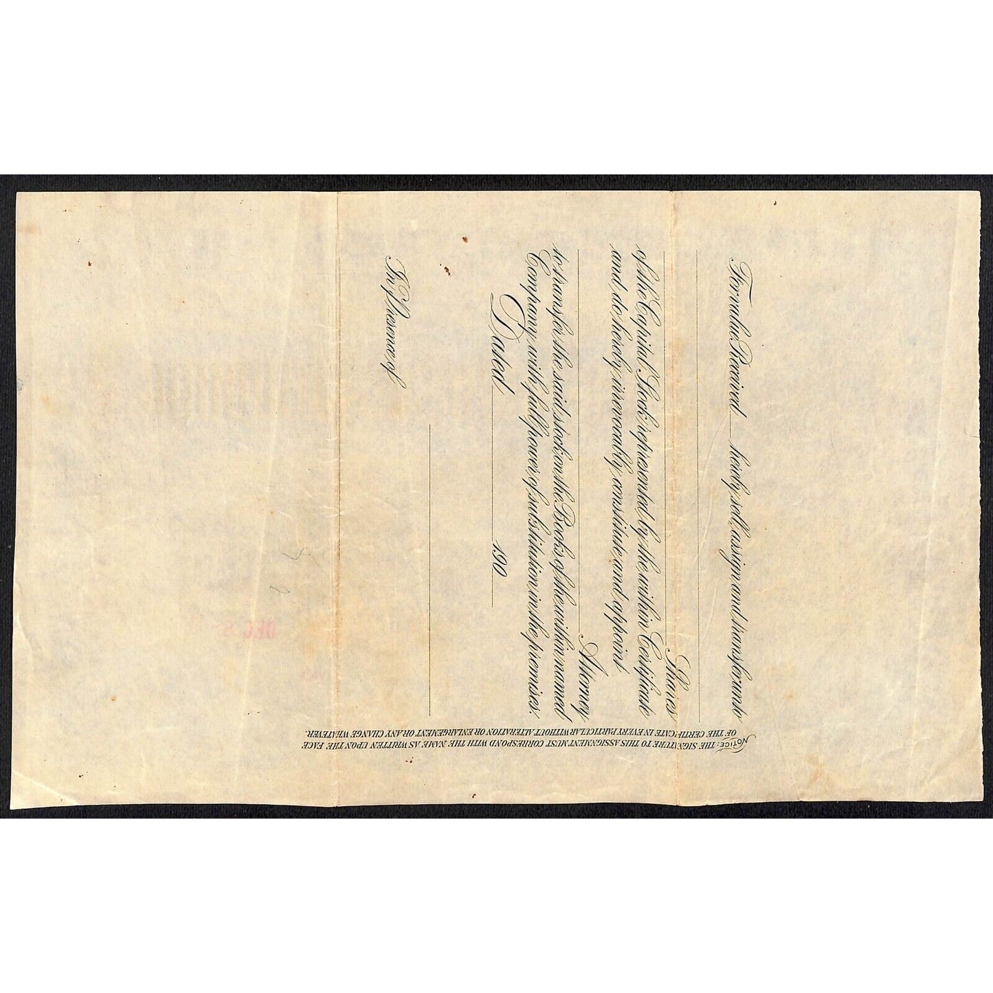Bay State Gas Company Delaware 1908 Stock Certificate Wm. H. Bennett