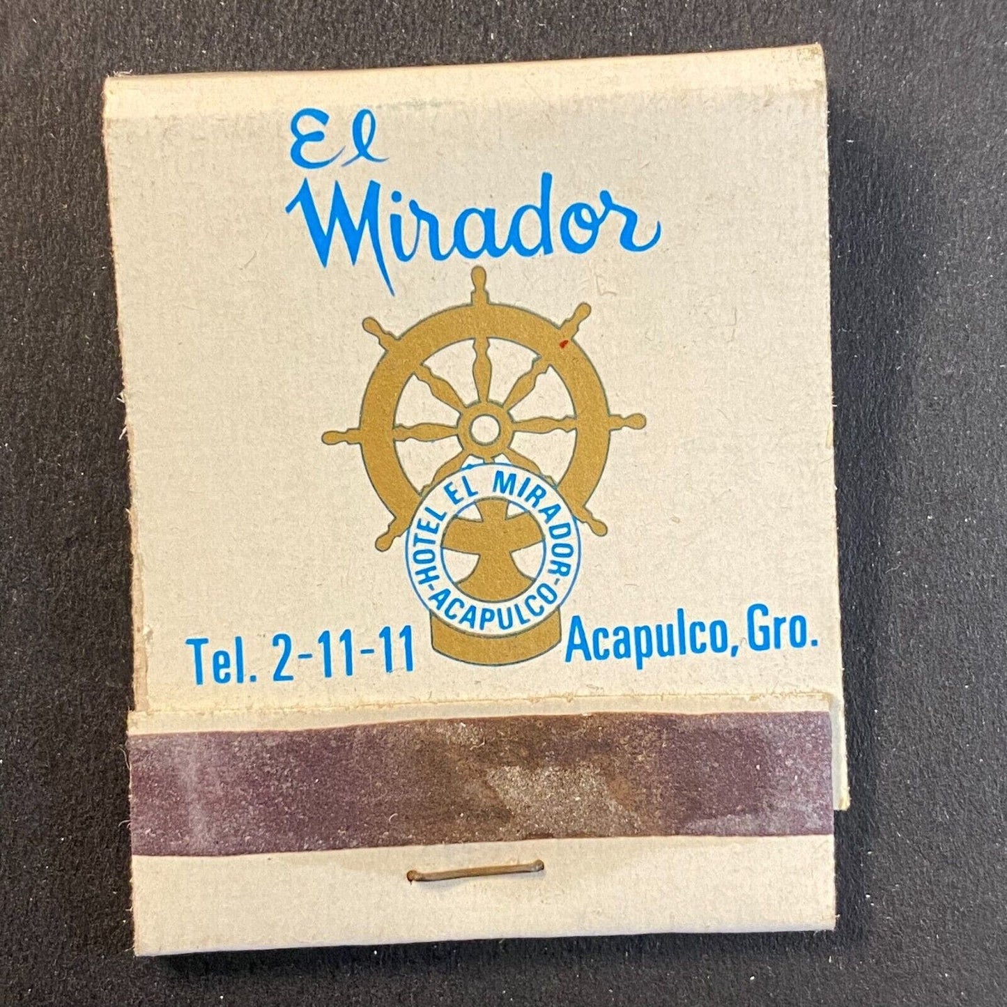 El Mirador Acapulco Mexico Vintage Full Matchbook c1960's-73 - Scarce