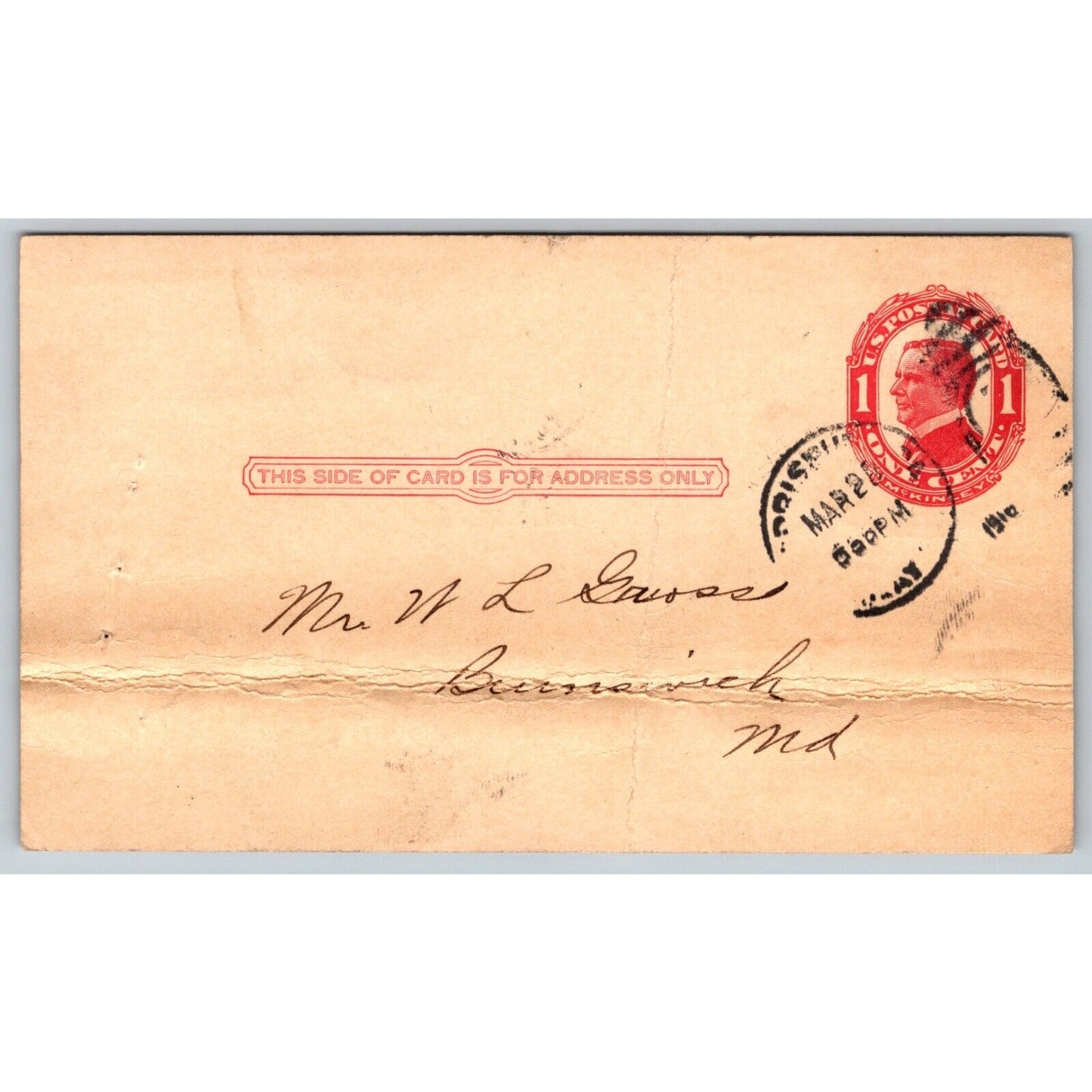 New Idea Spreader Co. Harrisburg, PA 1916 Payment Receipt Postcard