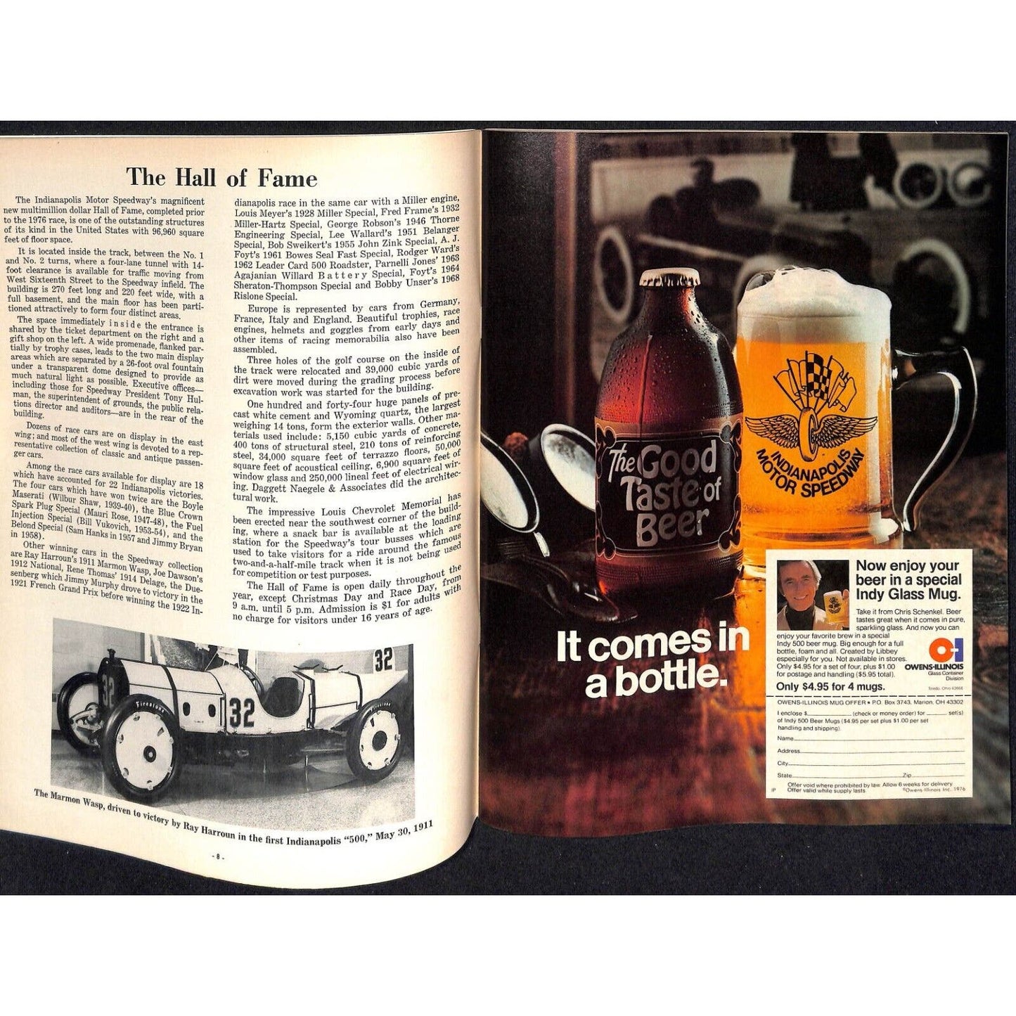 1976 Indianapolis 500 Program Racing VGC 120pp 9.5oz