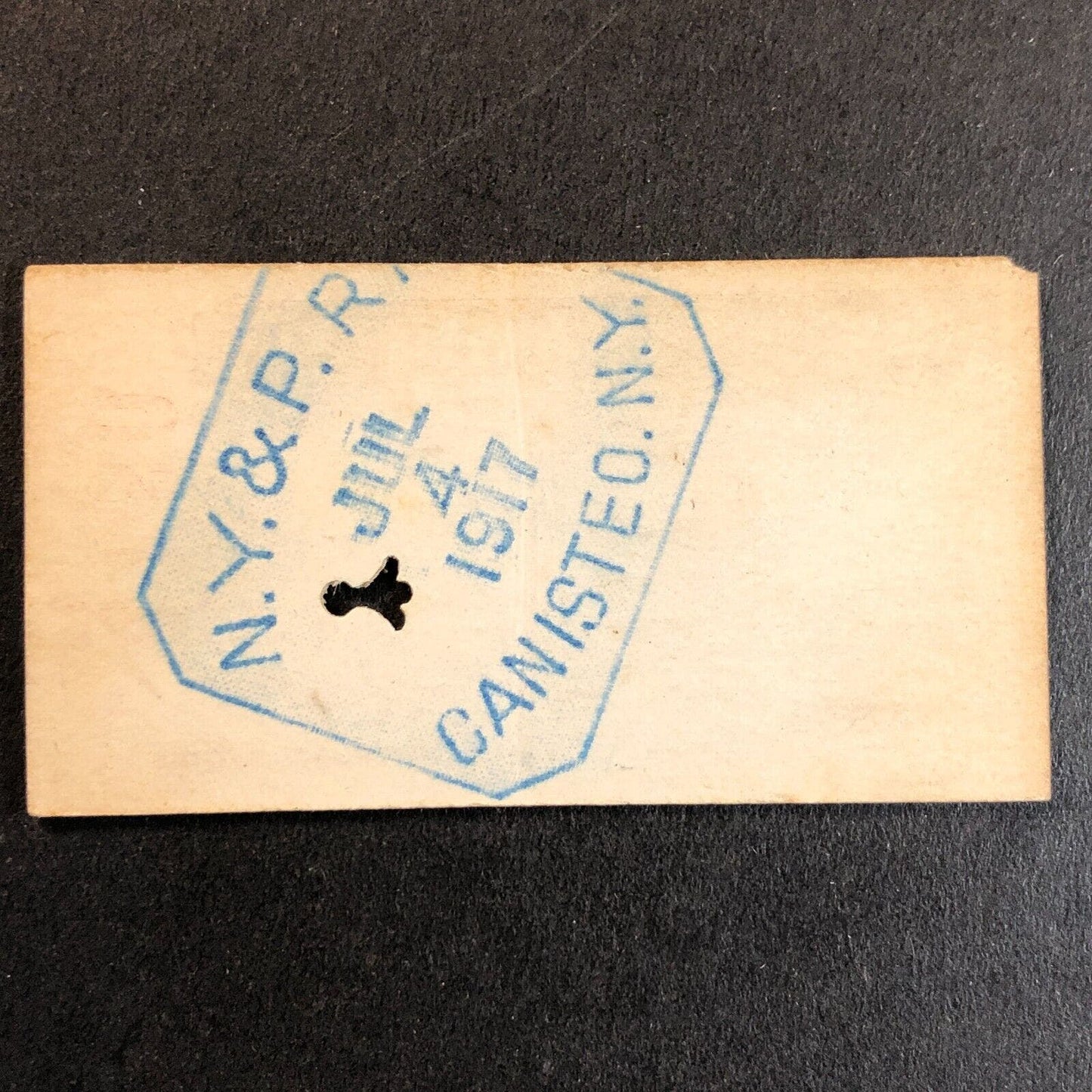New York & Pennsylvania Railroad July 4 1917 Oswayo Ticket #4179 Scarce